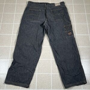 Vintage USA Made Guess Black Jeans Carpenter 32x30 90s Y2K Workwear Baggy Denim